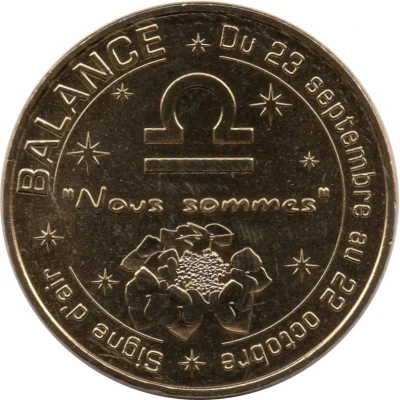 Monnaie de Paris Tourist Token - Balance - Signe d'air Du 23 septembre au 22 octobre front