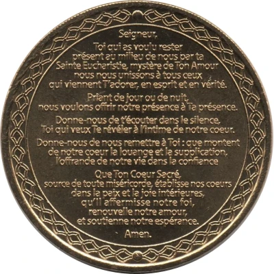 Monnaie de Paris Tourist Token - Basilique du Sacré-Coeur La prière du Sanctuaire ND front