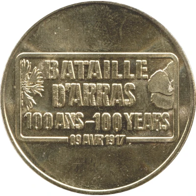 Monnaie de Paris Tourist Token - Bataille d'Arras 100 ans-100 years - 09 avr front