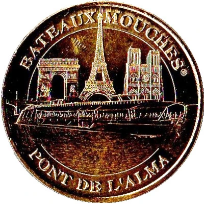 Monnaie de Paris Tourist Token - Bateaux-Mouches Pont de l'Alma front