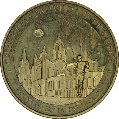 Monnaie de Paris Tourist Token - Bayeux Cathédrale Notre-Dame - 75e anniversaire du débarquement front