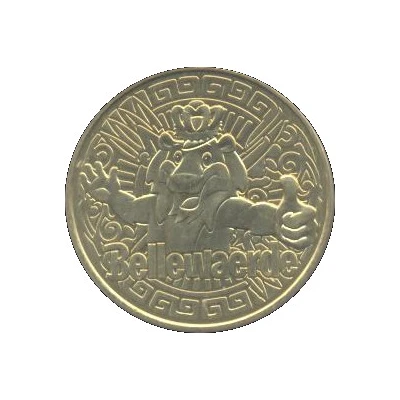 Monnaie de Paris Tourist Token - Bellewaerde La mascotte et décor Mexicain front