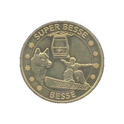 Monnaie de Paris Tourist Token - Besse Super Besse - Le snowboarder et le Husky front