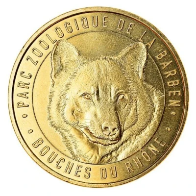 Monnaie de Paris Tourist Token - Bouches-du-Rhône Parc zoologique de la Barben - Le loup front