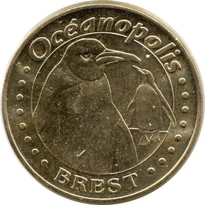 Monnaie de Paris Tourist Token - Brest Océanopolis - Les manchots front