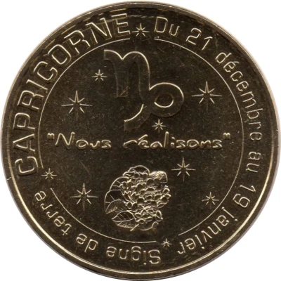 Monnaie de Paris Tourist Token - Capricorne Signe de terre - Du 21 décembre au 19 janvier front