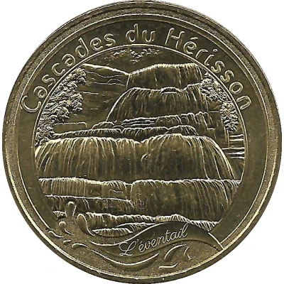 Monnaie de Paris Tourist Token - Cascades du Hérisson - L'éventail front