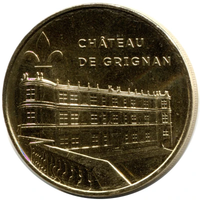 Monnaie de Paris Tourist Token - Château de Grignan Vue de la terrasse front