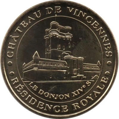 Monnaie de Paris Tourist Token - Château de Vincennes Résidence royale - Le donjon front