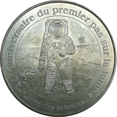 Monnaie de Paris Tourist Token - Cité des Sciences 40e anniversaire du premier pas sur la lune front