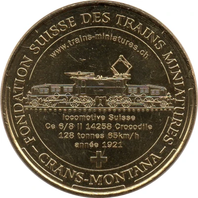 Monnaie de Paris Tourist Token - Crans-Montana Fondation Suisse des Trains Miniatures ND front