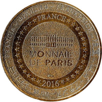 Monnaie de Paris Tourist Token - Disneyland Paris Mickey et le château de la Belle au bois dormant back