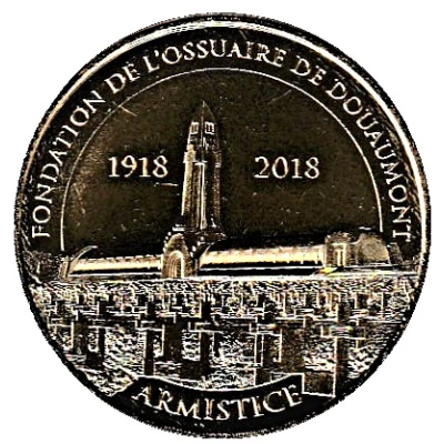 Monnaie de Paris Tourist Token - Fondation de l'Ossuaire de Douaumont Armistice front