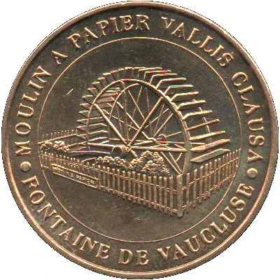 Monnaie de Paris Tourist Token - Fontaine de Vaucluse Moulin a Papier Vallis Clausa ND front