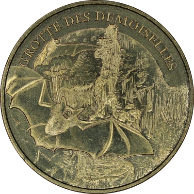 Monnaie de Paris Tourist Token - Grotte des Demoiselles Les chauves-souris et la Vierge à l'Enfant front