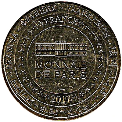 Monnaie de Paris Tourist Token - Guédelon Bourgogne - 1997-2017 - Ils bâtissent un Château Fort back