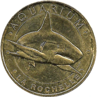Monnaie de Paris Tourist Token - La Rochelle Aquarium - Le requin à pointes noires front