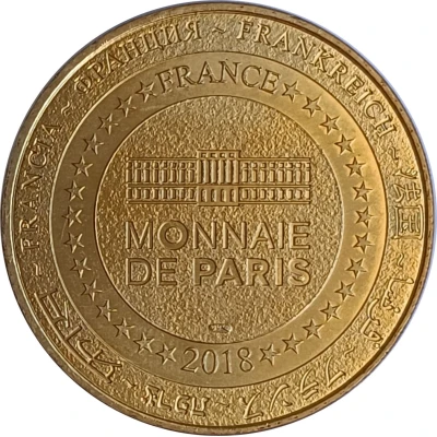Monnaie de Paris Tourist Token - La Rochelle Aquarium - Zanclus cornutus back