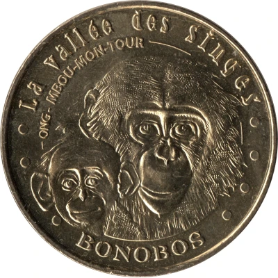 Monnaie de Paris Tourist Token - La Vallée des Singes Bonobos front