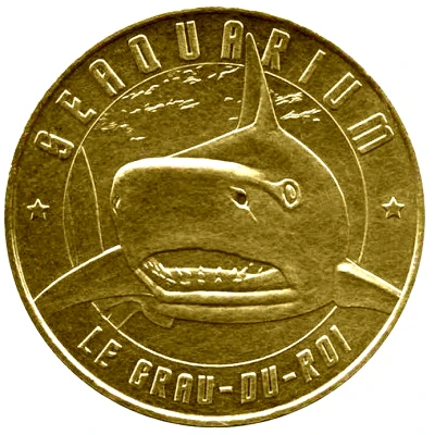 Monnaie de Paris Tourist Token - Le Grau-du-Roi Seaquarium - Le requin front