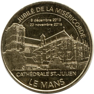 Monnaie de Paris Tourist Token - Le Mans Cathédrale Saint Julien - Jubilé de la Miséricorde front