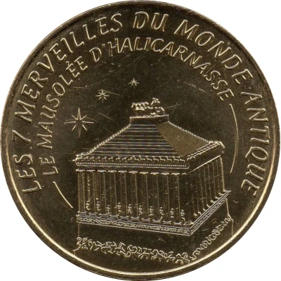 Monnaie de Paris Tourist Token - Les 7 merveilles du monde antique Le mausolée d'Halicarnasse front