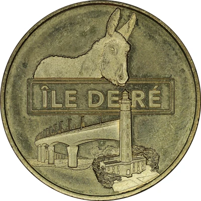 Monnaie de Paris Tourist Token - L'ile de Ré l’âne, le pont, le phare des baleines front
