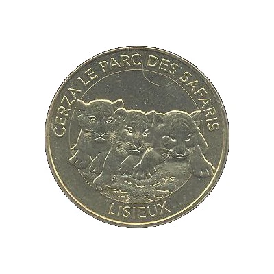 Monnaie de Paris Tourist Token - Lisieux Cerza le parc des safaris - Bébés tigres blancs front