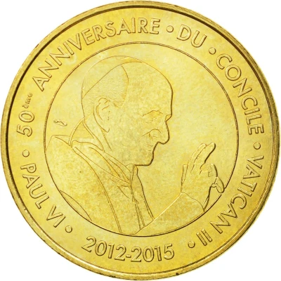 Monnaie de Paris Tourist Token - Lourdes 2012-2015 50ème anniversaire du Concile Vatican II back