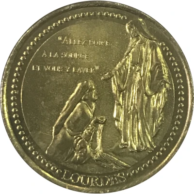Monnaie de Paris Tourist Token - Lourdes Souvenir de mon bain aux piscines ND back