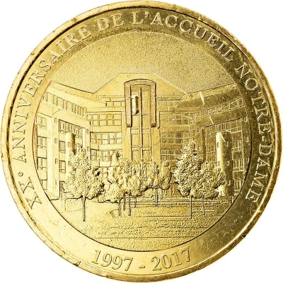 Monnaie de Paris Tourist Token - Lourdes XXème Anniversaire de l'accueil Notre-Dame front