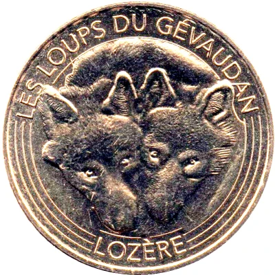 Monnaie de Paris Tourist Token - Lozère Les Loups du Gévaudan front