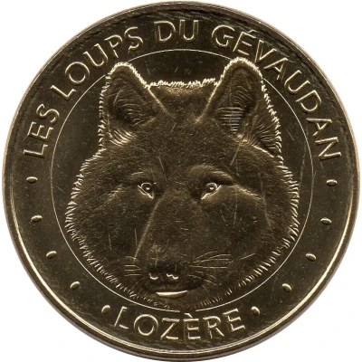 Monnaie de Paris Tourist Token - Lozère Les loups du Gévaudan - Le loup front