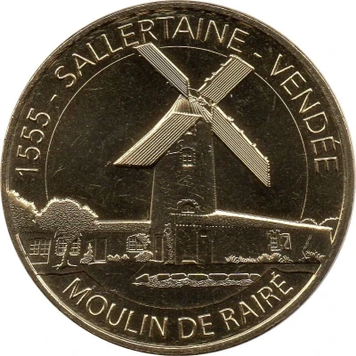 Monnaie de Paris Tourist Token - Moulin de Rairé 1555 - Sallertaine - Vendée front