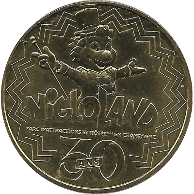 Monnaie de Paris Tourist Token - Nigloland 30 ans front
