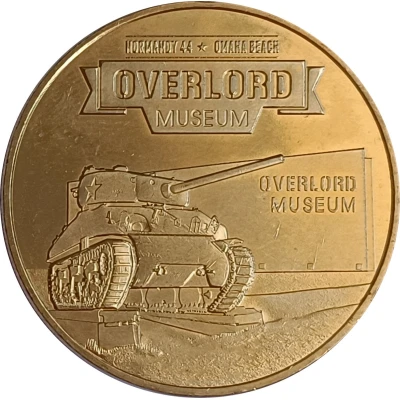 Monnaie de Paris Tourist Token - Omaha Beach Overlord Museum - Le char et la façade front
