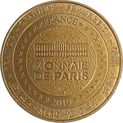 Monnaie de Paris Tourist Token - Omaha Beach Overlord Museum - Le char et la façade back