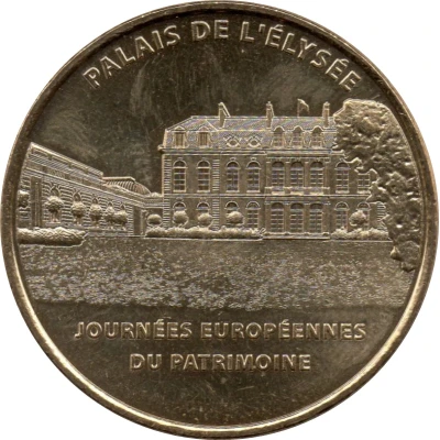 Monnaie de Paris Tourist Token - Palais de l'Elysée Les jardins de l'Elysée - Journées eur. du patrimoine front