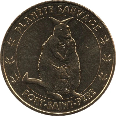 Monnaie de Paris Tourist Token - Port Saint Père Planète Sauvage - Le kangourou et son petit front
