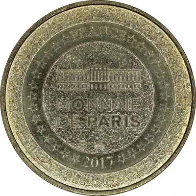 Monnaie de Paris Tourist Token - Puy Mary Col du Pas de Peyrol - Le cycliste, les randonneurs et le parapentiste back