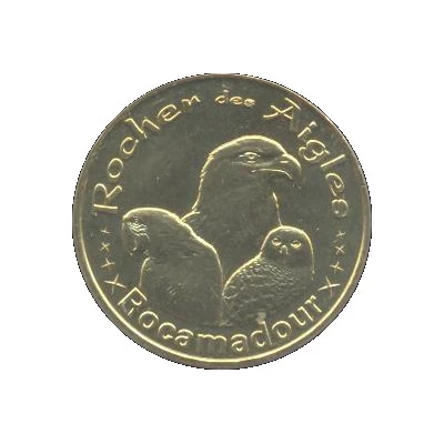 Monnaie de Paris Tourist Token - Rocamadour Le Rocher des Aigles - 3 oiseaux front