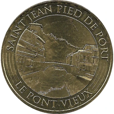 Monnaie de Paris Tourist Token - Saint Jean Pied de Port Le pont vieux front