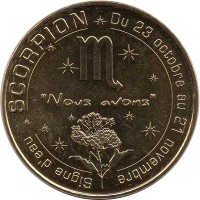 Monnaie de Paris Tourist Token - Scorpion Signe d'eau - Du 23 octobre au 21 novembre front