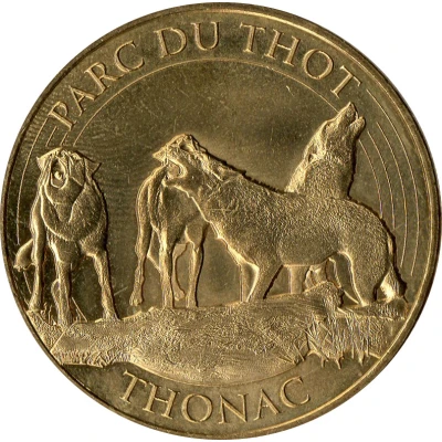 Monnaie de Paris Tourist Token - Thonac Parc Le Thot - Les loups front