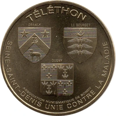 Monnaie de Paris Tourist Token - Téléthon Blasons Drancy Dugny Le Bourget front
