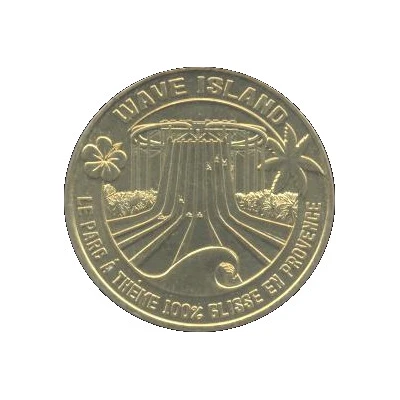 Monnaie de Paris Tourist Token - Wave Island La Cascade de Manéa front