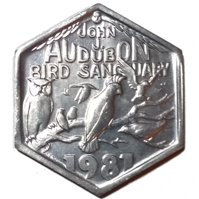 Nefertari Mardi Gras Token - Nefertari Audubon Bird Sanctuary front