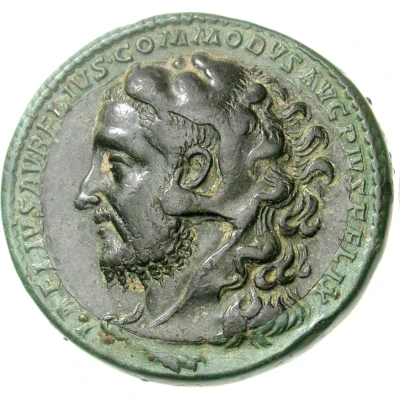 New Year Medallion - Commodus Hercules; bimetallic front