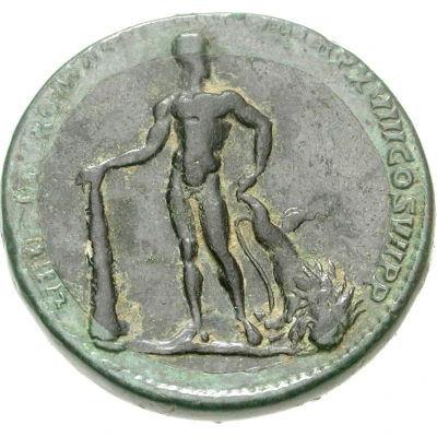 New Year Medallion - Commodus Hercules; bimetallic back