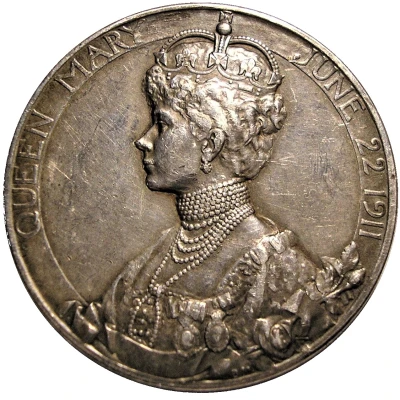 Official medal - King George V and Queen Mary Coronation back